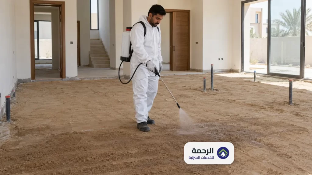 رش مبيد حشري قبل البناء