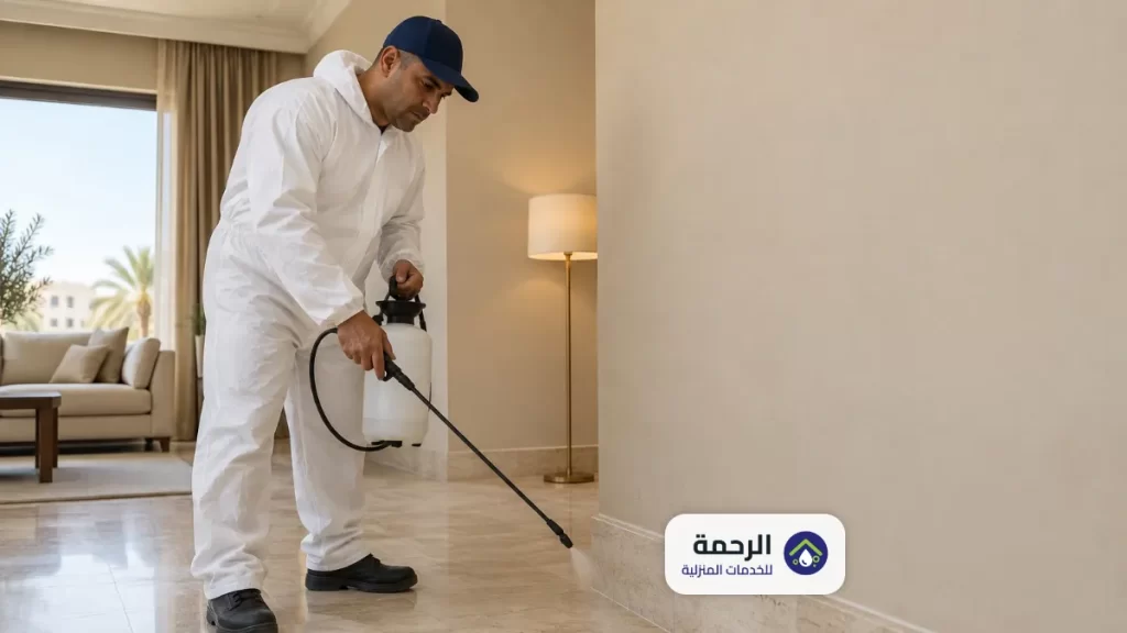 رش الدفان قبل البلاط