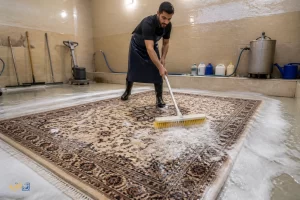 طرق غسيل السجاد الحرير 1 غسيل السجاد الحرير